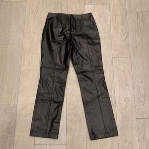 Nine West Black 100% Leather Pants
